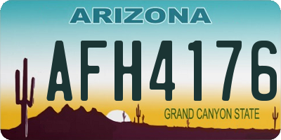 AZ license plate AFH4176
