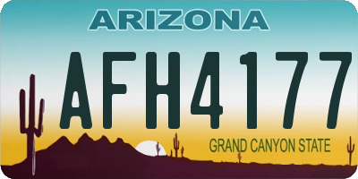 AZ license plate AFH4177