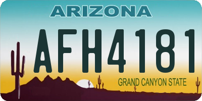 AZ license plate AFH4181
