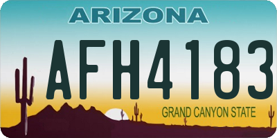 AZ license plate AFH4183