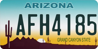 AZ license plate AFH4185