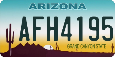 AZ license plate AFH4195