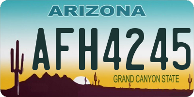AZ license plate AFH4245