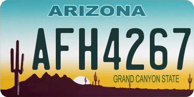 AZ license plate AFH4267
