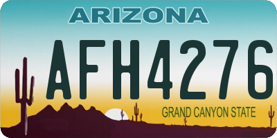 AZ license plate AFH4276