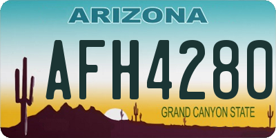AZ license plate AFH4280