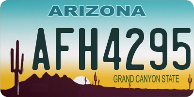 AZ license plate AFH4295