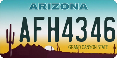 AZ license plate AFH4346