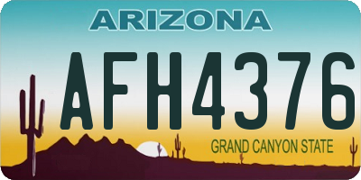 AZ license plate AFH4376