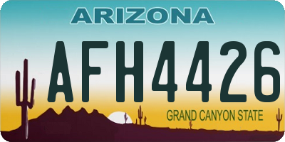 AZ license plate AFH4426