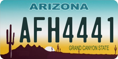 AZ license plate AFH4441