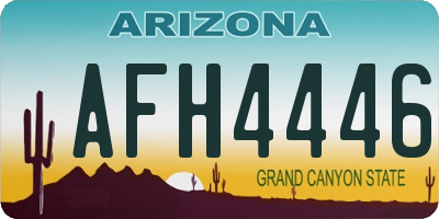 AZ license plate AFH4446