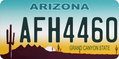 AZ license plate AFH4460