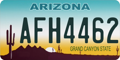 AZ license plate AFH4462