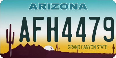 AZ license plate AFH4479