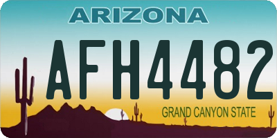 AZ license plate AFH4482