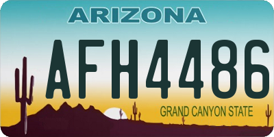AZ license plate AFH4486