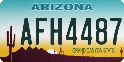 AZ license plate AFH4487