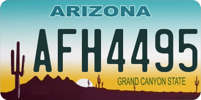 AZ license plate AFH4495