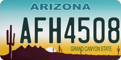 AZ license plate AFH4508