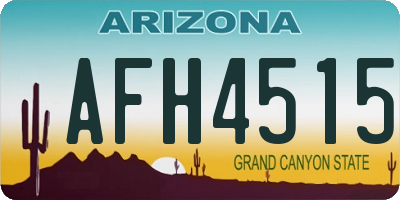 AZ license plate AFH4515