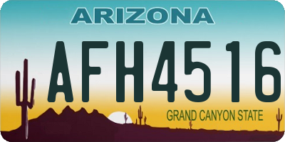 AZ license plate AFH4516