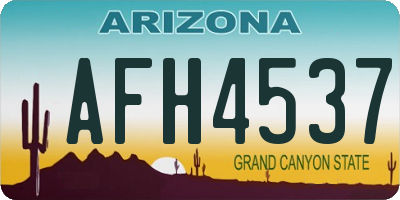 AZ license plate AFH4537