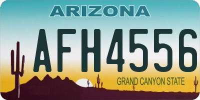 AZ license plate AFH4556