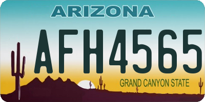 AZ license plate AFH4565