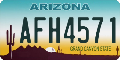 AZ license plate AFH4571