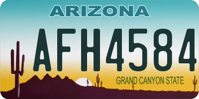 AZ license plate AFH4584