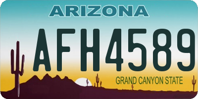 AZ license plate AFH4589