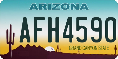 AZ license plate AFH4590