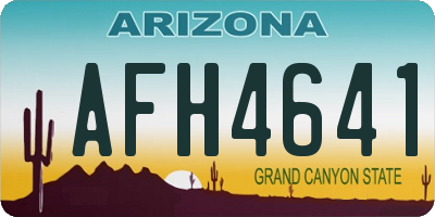 AZ license plate AFH4641