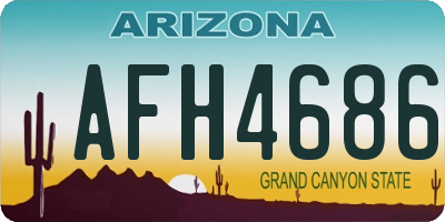 AZ license plate AFH4686