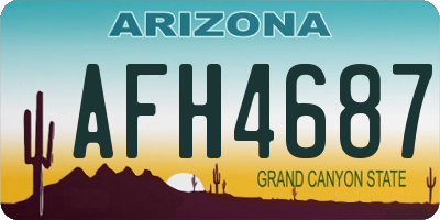 AZ license plate AFH4687