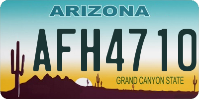 AZ license plate AFH4710