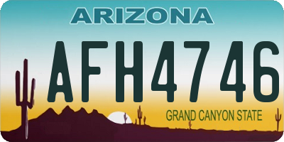 AZ license plate AFH4746