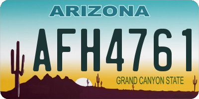 AZ license plate AFH4761