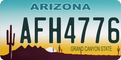 AZ license plate AFH4776