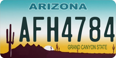 AZ license plate AFH4784