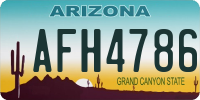 AZ license plate AFH4786