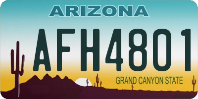 AZ license plate AFH4801