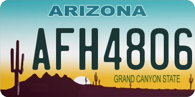 AZ license plate AFH4806