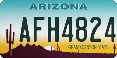 AZ license plate AFH4824