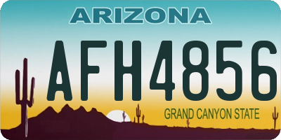 AZ license plate AFH4856