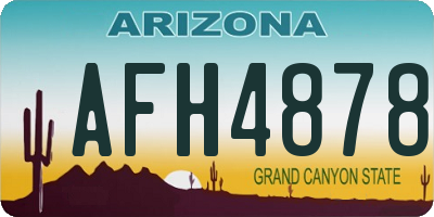 AZ license plate AFH4878