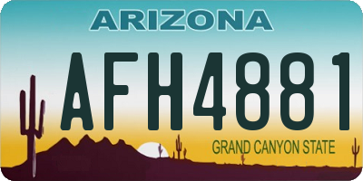 AZ license plate AFH4881