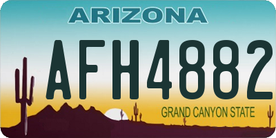 AZ license plate AFH4882