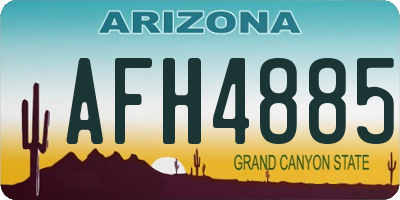 AZ license plate AFH4885